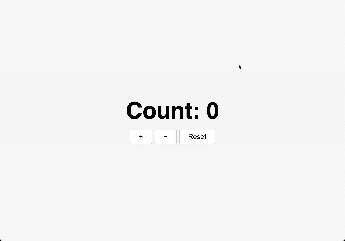 Counter layout in React