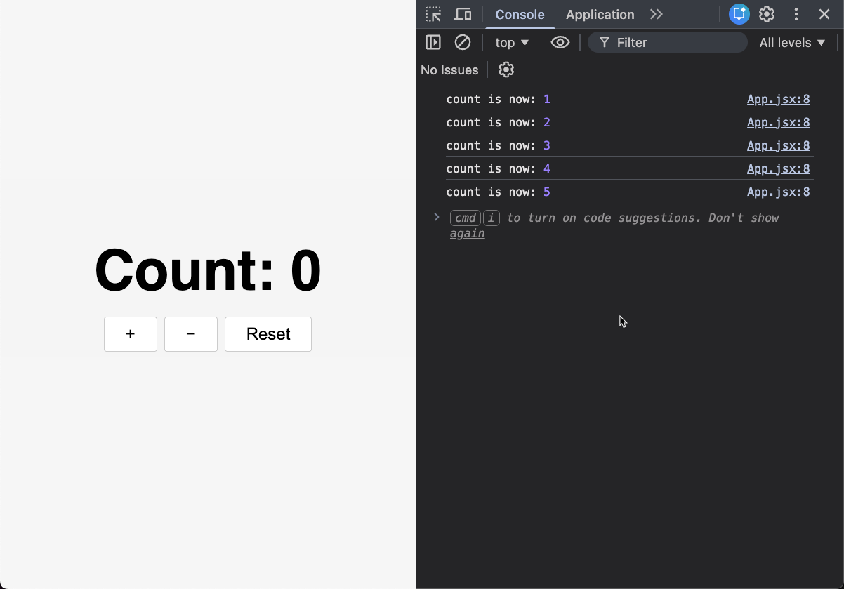 React counter with UI not updating