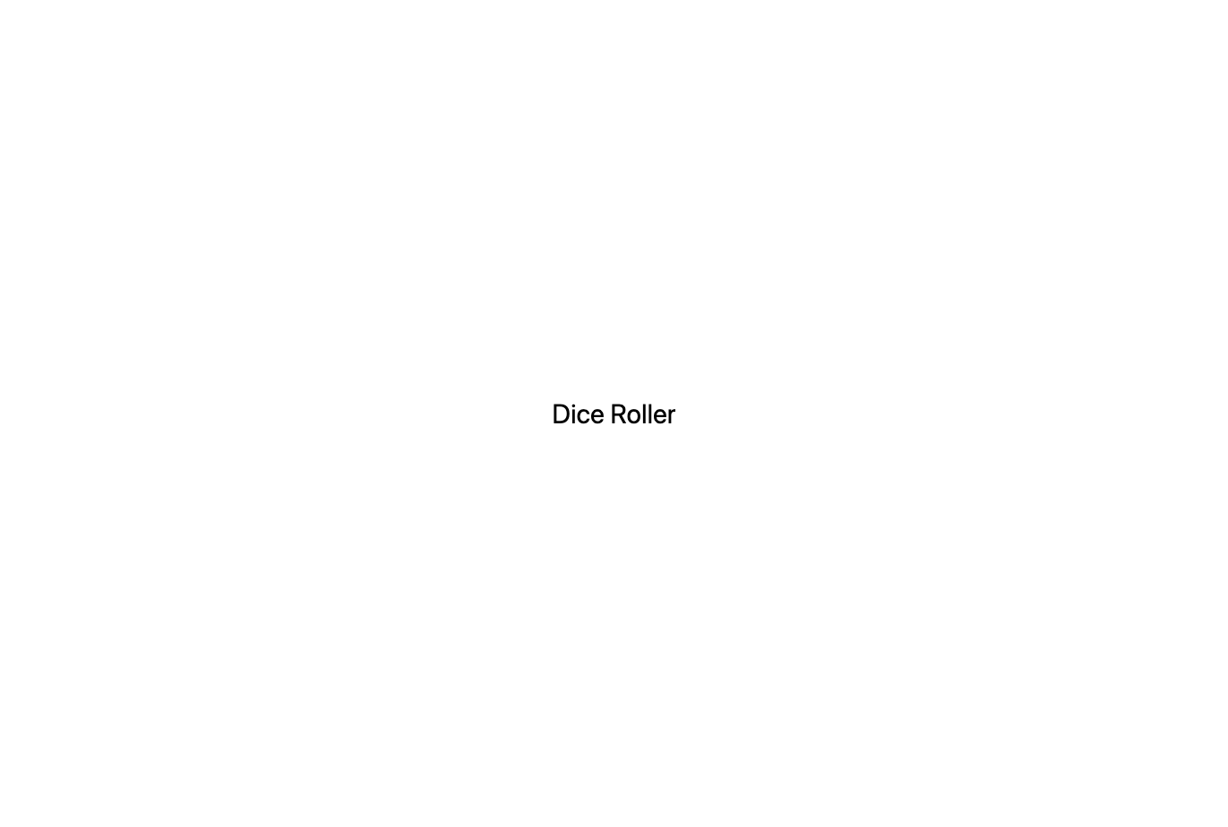 Screenshot of the Dice Roller