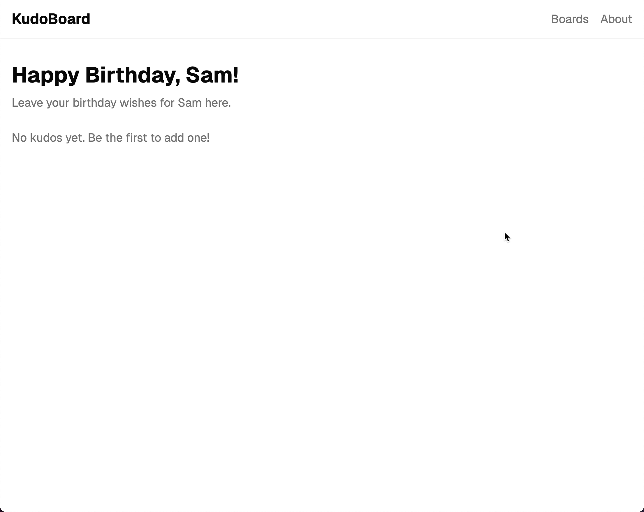 Happy Birthday, Sam! board