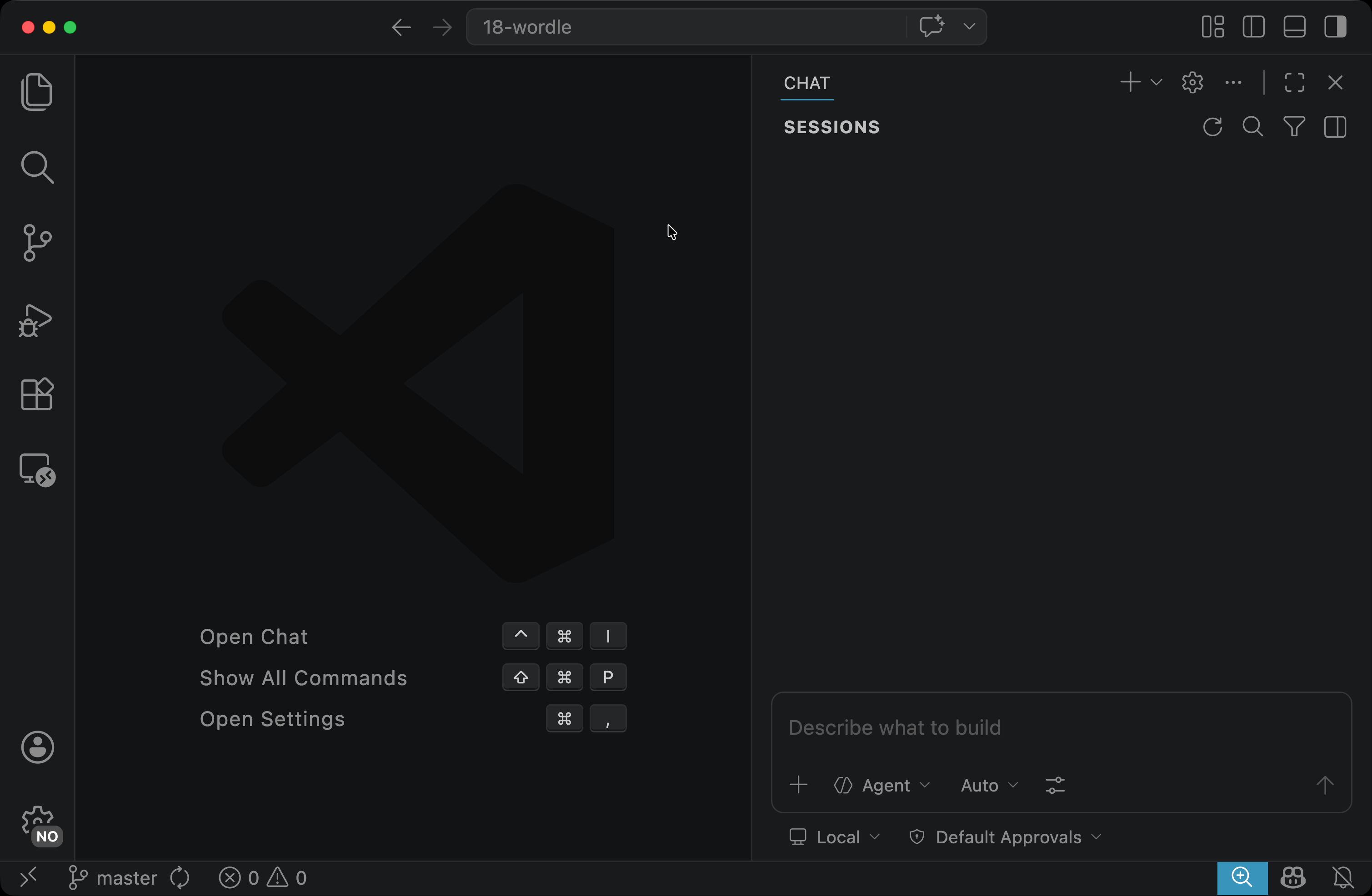 Chat view surface
