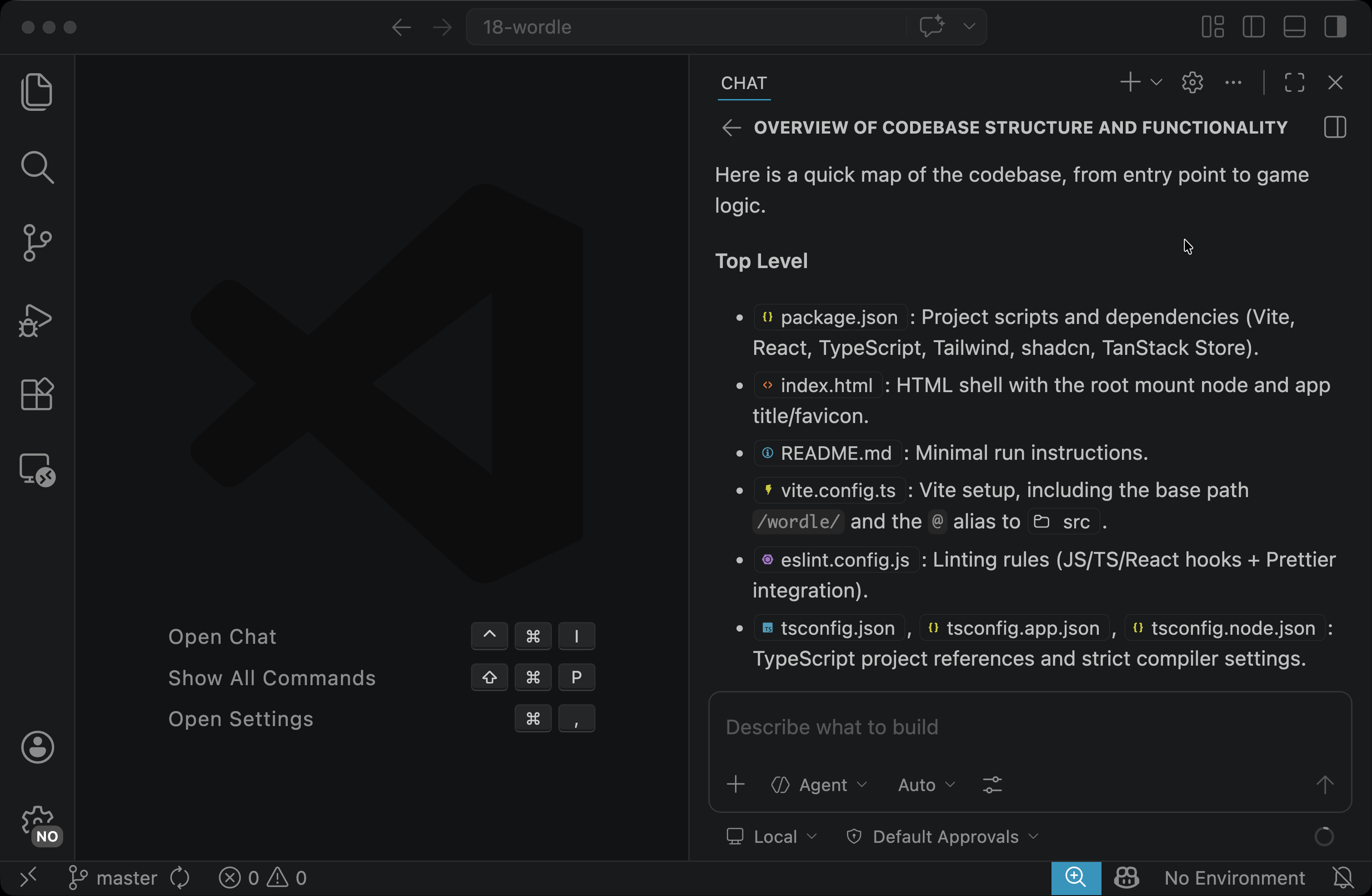 Copilot's structured tour of the codebase
